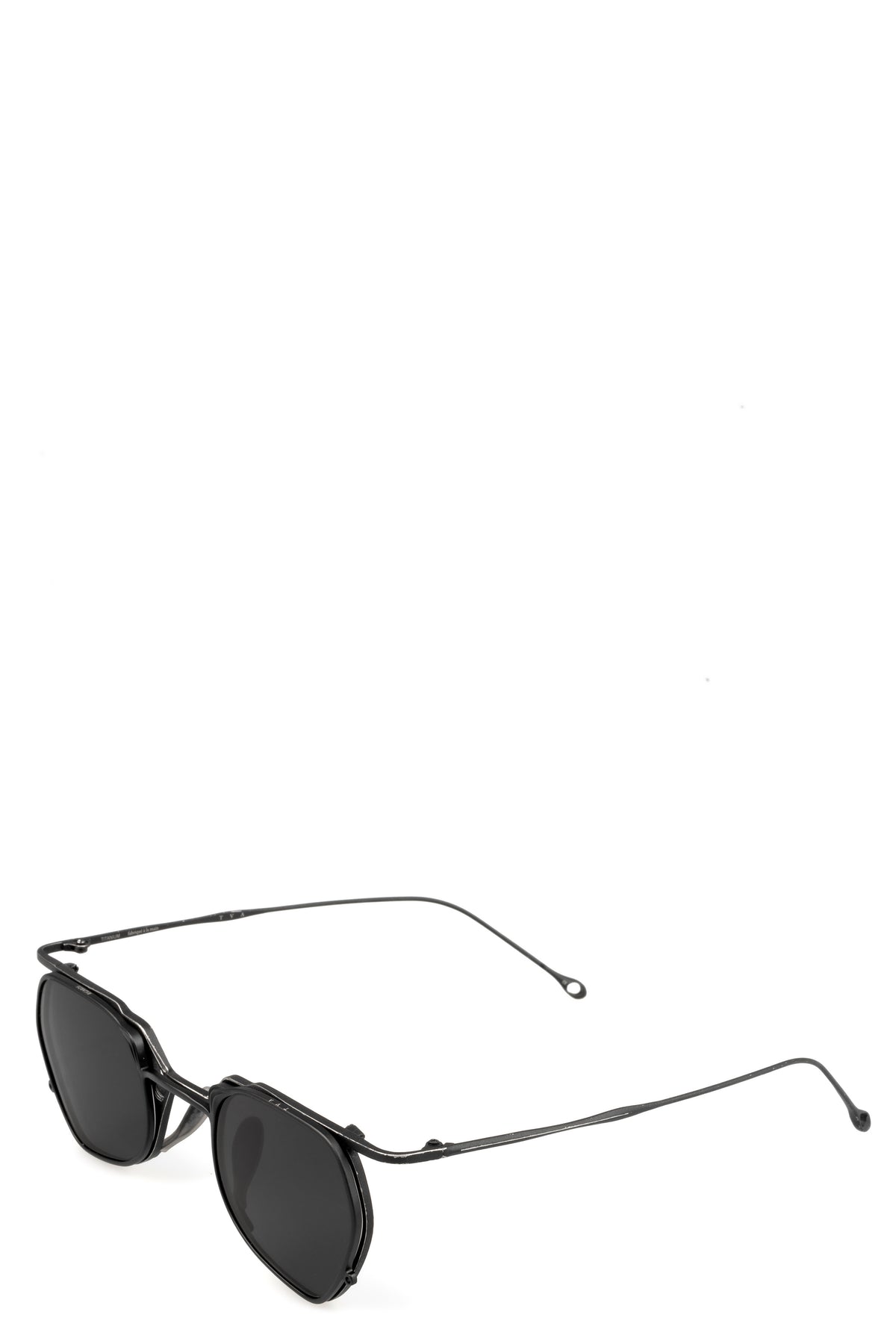 Rigards | Permanent - Hexagonal titanium clip-on sunglasses, Black RG1999TVA