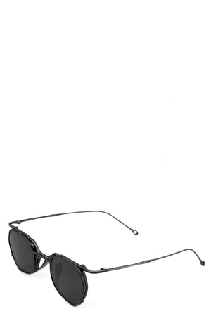 Rigards | Permanent - Hexagonal titanium clip-on sunglasses, Black RG1999TVA