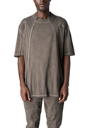 Oversized cotton T-shirt, Mud