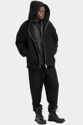 Oversized down lined hooded double jacket