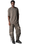 Oversized cotton T-shirt, Mud
