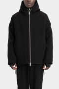 Oversized down lined hooded double jacket