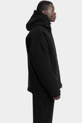Oversized down lined hooded double jacket