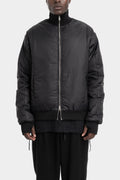 Oversized down lined hooded double jacket