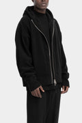 Oversized cashmere zip hoodie
