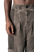 Oversized meshcore cargo trousers, Mud