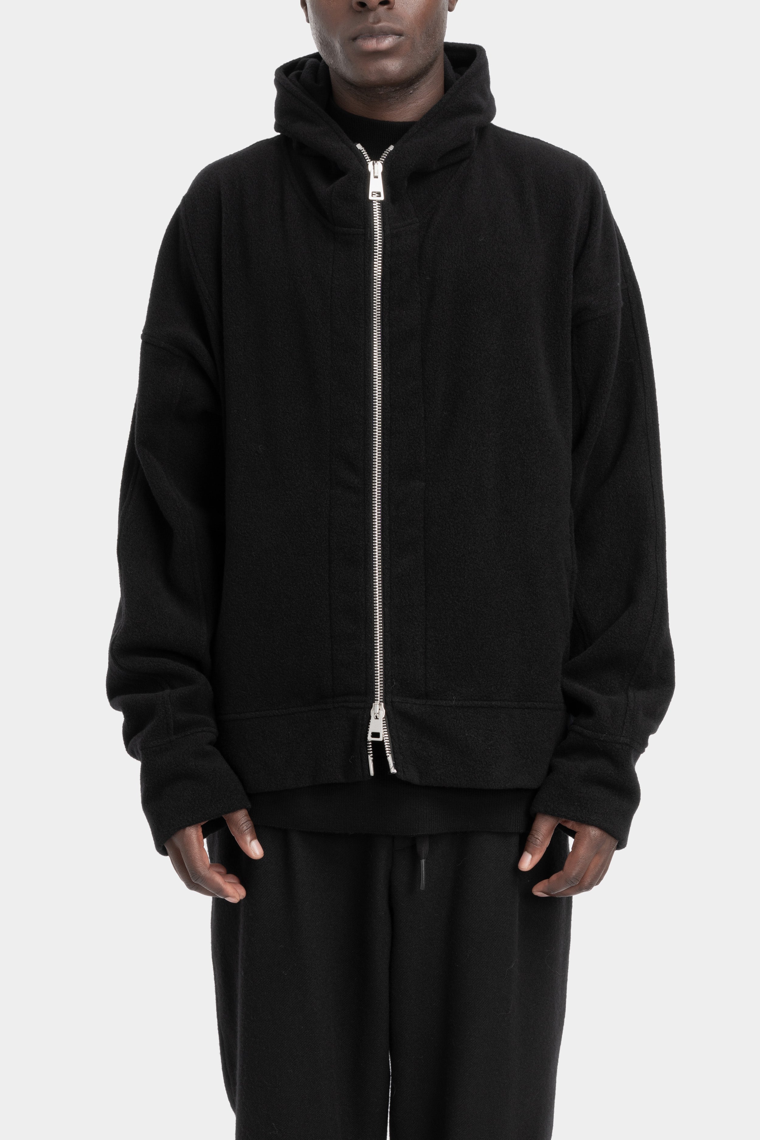 Andrea Ya'Aqov | AW25 - Oversized cashmere zip hoodie