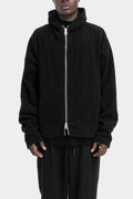 Oversized cashmere zip hoodie