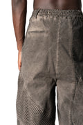 Oversized meshcore cargo trousers, Mud