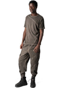 Regular meshcore cotton T-shirt, Mud