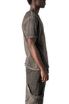 Regular meshcore cotton T-shirt, Mud