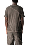 Regular meshcore cotton T-shirt, Mud