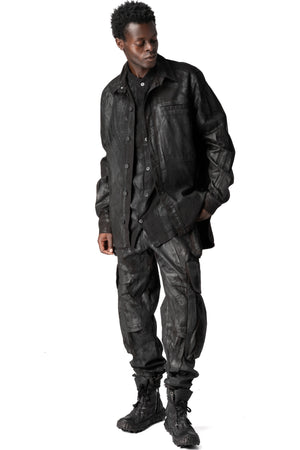 La Haine Inside Us | AW26 - Oversized rubberized denim jacket, Black M1310