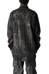 Oversized rubberized denim jacket, Black