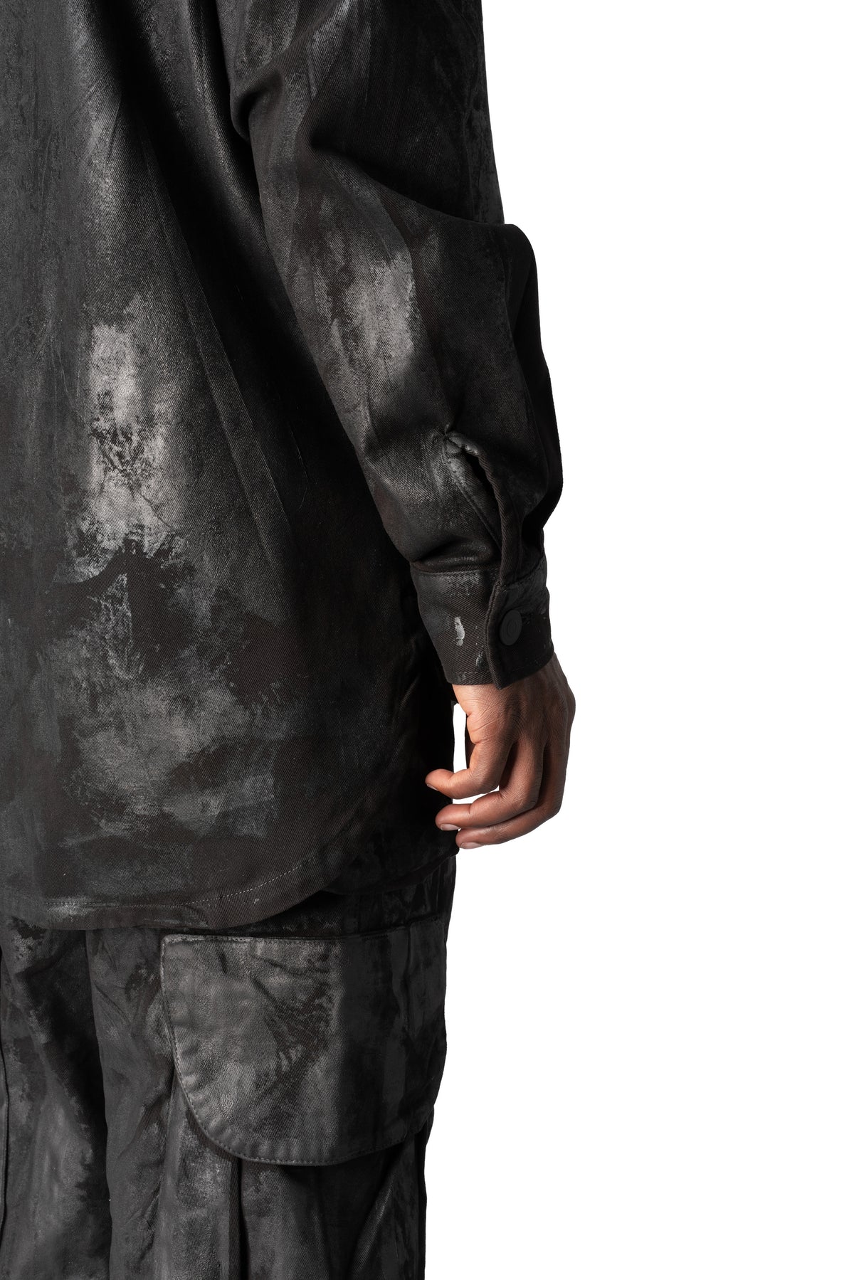 La Haine Inside Us | AW26 - Oversized rubberized denim jacket, Black M1310