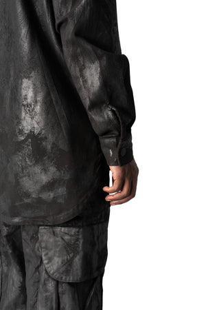 La Haine Inside Us | AW26 - Oversized rubberized denim jacket, Black M1310
