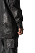 Oversized rubberized denim jacket, Black