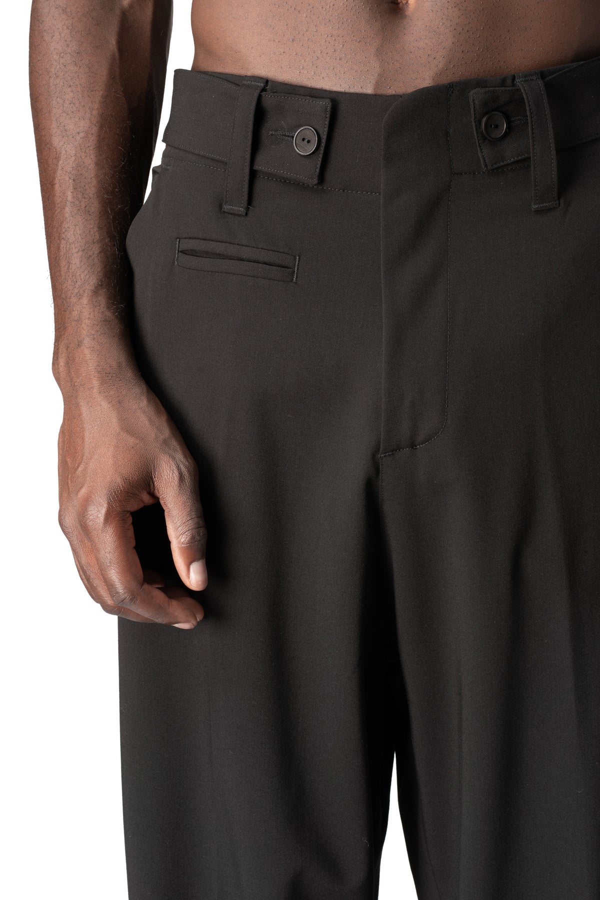 La Haine Inside Us | AW26 - Comfort fluid wool-blend trousers, Black M1317
