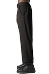 Comfort fluid wool-blend trousers, Black