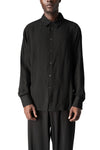 Regular gauze viscose shirt, Black