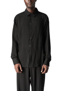 Regular gauze viscose shirt, Black