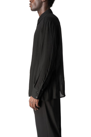 La Haine Inside Us | AW26 - Regular gauze viscose shirt, Black M1307