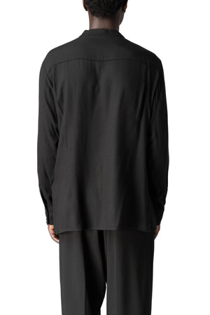 La Haine Inside Us | AW26 - Regular gauze wool-viscose shirt, Black M1308