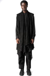 Asymmetric wool-blend bouclé gilet, Black