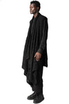 Asymmetric wool-blend bouclé gilet, Black
