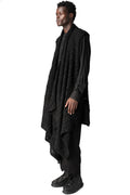 Asymmetric wool-blend bouclé gilet, Black