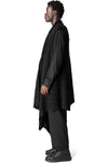 Asymmetric wool-blend bouclé gilet, Black