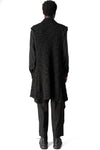 Asymmetric wool-blend bouclé gilet, Black