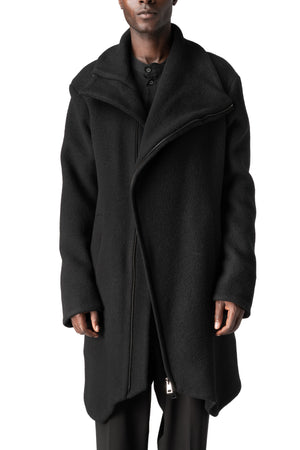 La Haine Inside Us | AW26 - Wool-blend overcoat, Black M1368