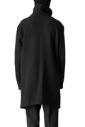 Wool-blend high collar coat, Black