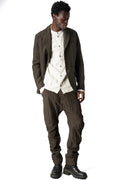 Crushed wool and linen 3 button jacket, Mocha