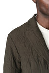 Crushed wool and linen 3 button jacket, Mocha