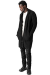 Hooded wool knit cardigan, Black