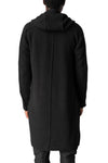 Hooded wool knit cardigan, Black