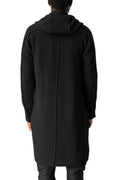 Hooded wool knit cardigan, Black