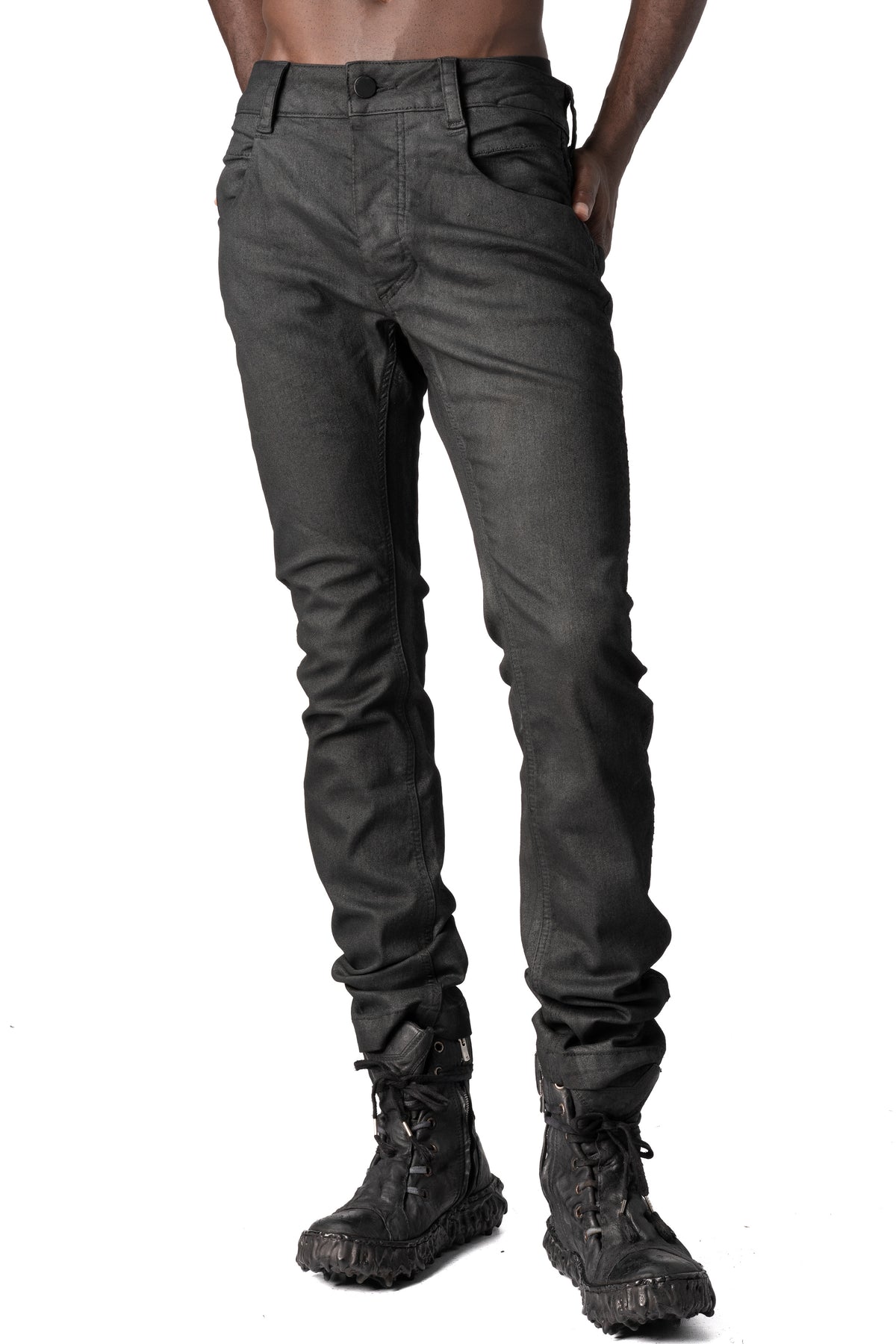 Thom Krom | AW26 - Coated stretch denim trousers, MT107