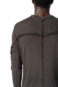 Cotton long sleeve tee, Cold brown
