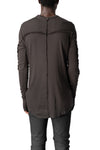 Cotton long sleeve tee, Cold brown