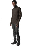 Modal cashmere turtle neck top, Cold brown