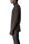 Modal cashmere turtle neck top, Cold brown