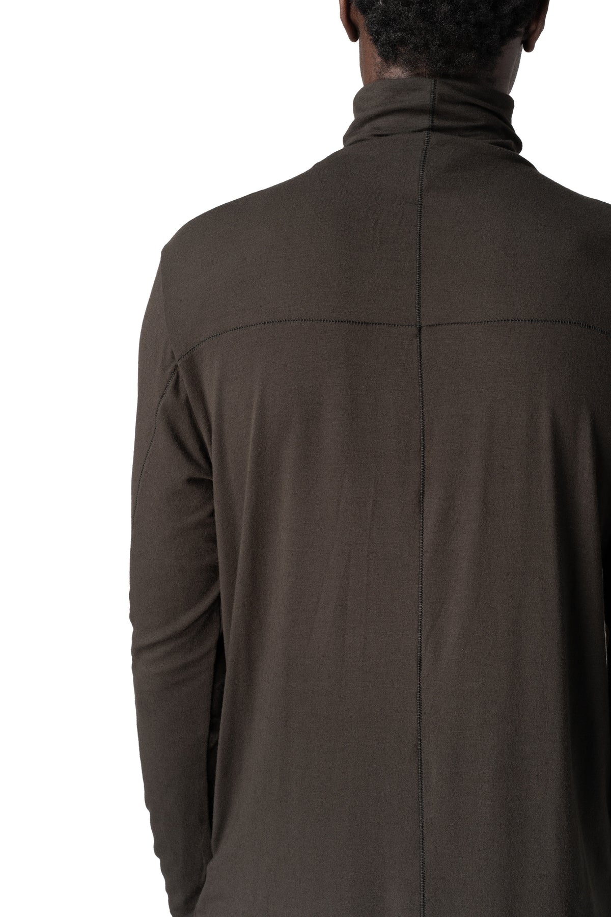 Thom Krom | AW26 - Modal cashmere jersey top, Cold brown MTS979