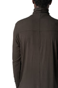 Modal cashmere turtle neck top, Cold brown