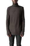 Roll neck long sleeve top, Cold brown