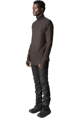 Thom Krom | AW26 - Roll neck long sleeve top, Cold brown MTS1004