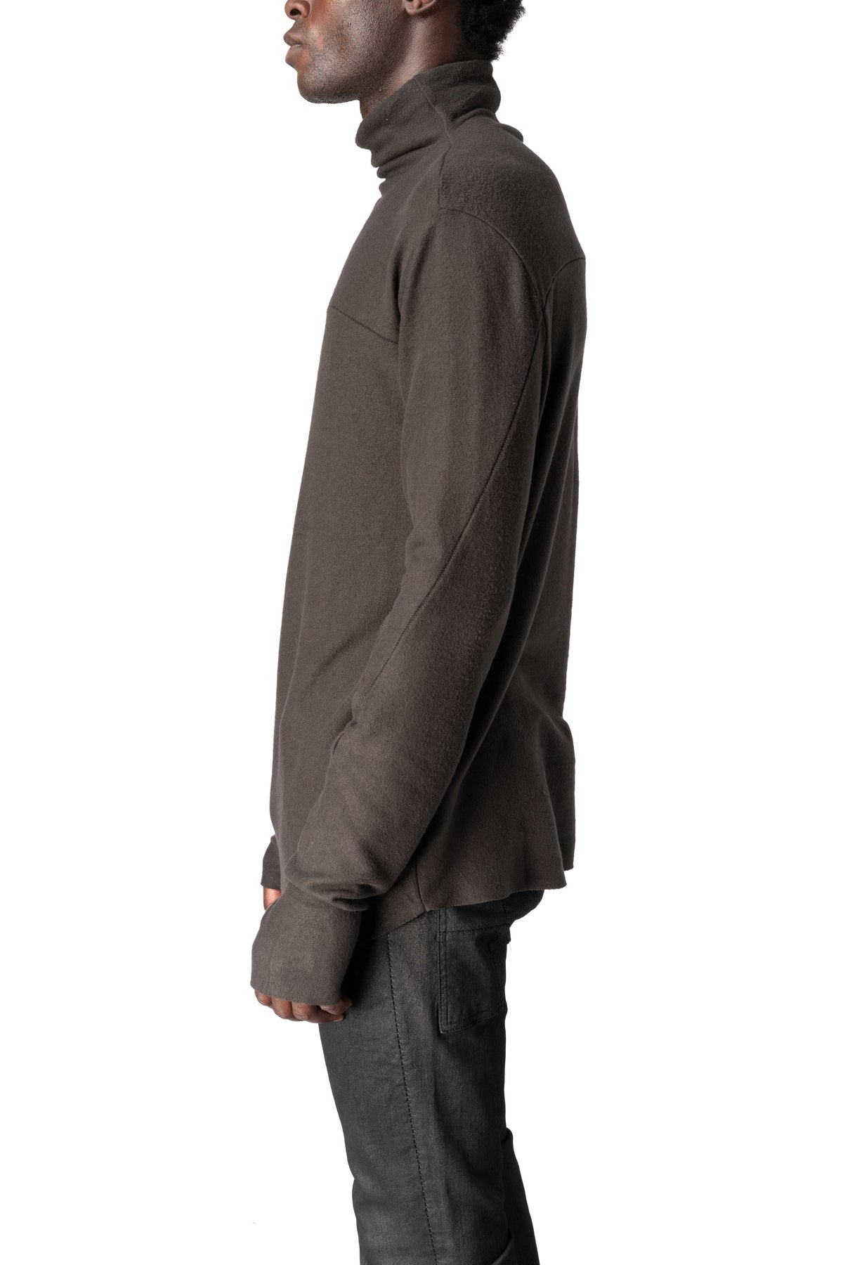 Thom Krom | AW26 - Roll neck long sleeve top, Cold brown MTS1004