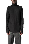Roll neck long sleeve top, Black